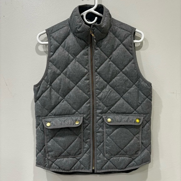 J Crew Quilted Full Zip Vest Jacket Women’s Size Small - Picture 1 of 9